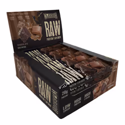 Warrior Raw Protein Flapjacks â 12 Bars x 75g Each â Packed with 20g of Protein â Low Sugar, High in Fibre (Choc Browni ...