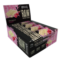 Warrior Raw Protein Flapjacks â 12 Bars x 75g Each â Packed with 20g of Protein â Low Sugar, High in Fibre (White Chocolate Cranberry)