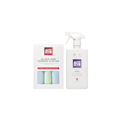 Autoglym Fast Glass, 500 + Autoglym Glass and Screen 3x Lint Free Glass For Exterior & Interior Glass & Screens, Soft Microfibre, Car Window Cloths