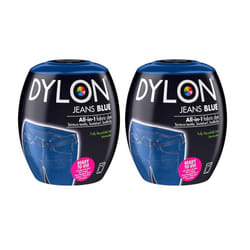 DYLON Washing Machine Fabric Dye Pod for Clothes & Soft Furnishings, 350g â Jeans Blue (Pack of 2)