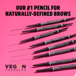 Nyx Professional Makeup Micro Brow PenCil, Shade Ash Brown & The Brow Glue Instant Brow Styler Clear Bundle