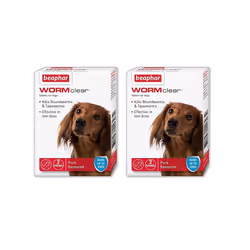 Beaphar WORMclear Tablets for Dogs, Kills all Common UK Intestinal Worms (Roundworms and Treatment, Pork-Flavoured, 2 Tablets ...