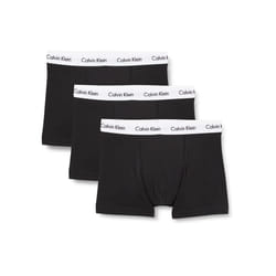 Calvin Klein Men's Trunk 3pk Trunk, Black (Deep Black White), XS