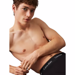 Calvin Klein Cotton Stretch 3 Pack Trunk, All Black(Size: M)