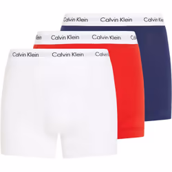 Calvin Klein Men's Trunk, White/Red Ginger/Pyro Blue, XS