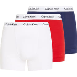 Calvin Klein Men's Trunk, White/Red Ginger/Pyro Blue, XS