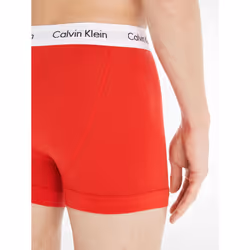 Calvin Klein Men's Trunk, White/Red Ginger/Pyro Blue, XS