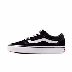 Womens Vans Size 2.5, Ward Sneaker Black & White Suede Canvas Lace Up Shoes, Trainers, Lightweight Sports Shoes by Vans Active Wear Range (2.5 UK)