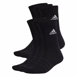 adidas Unisex Cushioned Sportswear Crew Socks 6 Pairs, Black / White, 8.5-10