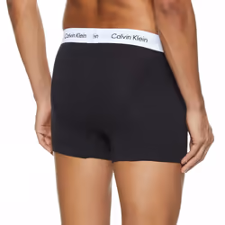Calvin Klein - Men's Underwear Multipack - Calvin Klein Trunks 3 Pack - Signature Waistband Elastic - Elasticated Cotton - Bl ...