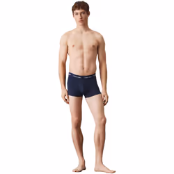 Calvin Klein Men's Low Rise Trunk 3pk 0000u2664g Low Rise Trunk, Black/Blueshadow/Cobaltwater Dtm Wb, XS