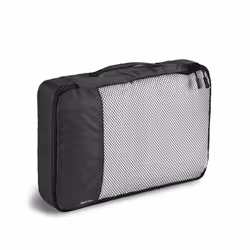 Amazon Basics Packing Cubes for Suitcases, Travel Organisers, Zipper, 4-Piece Set Bags, Large/Medium/Small/Slim, Black