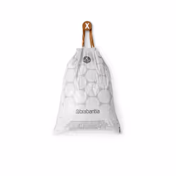 Brabantia 138089 PerfectFit Bin Liners Multipack (Size X/10-12 Litre) Thick Plastic Trash Bags with Tie Tape Drawstring Handles (200 Bags), White