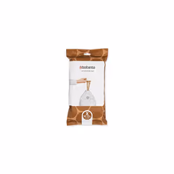 Brabantia 138041 PerfectFit Bin Liners (Size X/10-12 Litre) Thick Plastic Trash Bags with Tie Tape Drawstring Handles (40 Bag ...