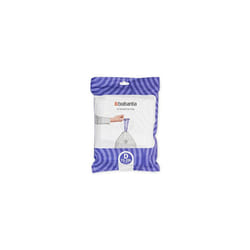 Brabantia PerfectFit Bin Liners (Size D/15-20 Litre) Thick Plastic Trash Bags with Tie Tape Drawstring Handles (40 Bags)