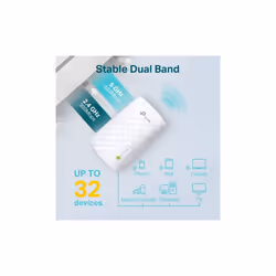 TP-Link WiFi Extender Booster, Dual Band AC750 Mbps WiFi Range Extender Repeater, Internet Ultraxtend Coverage App Control Easy Setup, UK Plug (RE220)