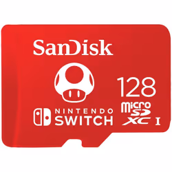 SanDisk 128GB microSDXC card for Nintendo Switch consoles, Nintendo Licensed Product, up to for games, UHS-I, Class 10, U3, S ...