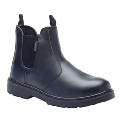 Blackrock Safety Dealer Boots Black, Mens Womens Steel Toe Cap Work Safety Safety Horse Riding, Yard Slip On Work Pull On, Ladies, Gardening - Size 11