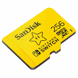 SanDisk 256GB microSDXC card for Nintendo Switch consoles, Nintendo Licensed Product, up to place for games, UHS-I, Class 3, U3, Super Mario Superstar