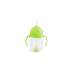 Munchkin Click Lock Tip & Sip Straw Baby Toddler Sippy Cups with Straw | Dishwasher Safe | Baby Cup Weighted Straw | Baby Bottles -7oz/207 ml | Green