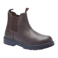 Blackrock Safety Dealer Boots Brown, Mens Womens Steel Toe Cap Work Safety Safety Horse Riding, Yard Slip On Work Pull On, Ladies, Gardening - Size 9