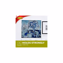 Command Jumbo Canvas Hanger Hook, Pack of 1 Hook and 4 Adhesive Strips, Free Hanging - For Canvas Framed Pictures, Prints and Art - Holds up to 2.2kg