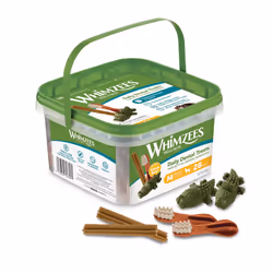 WHIMZEES By Wellness Variety Box Dental, Mixed Shapes, Size M, 28 Pieces, Natural Free Dog Chews, Dog Dental Sticks for Mediu ...