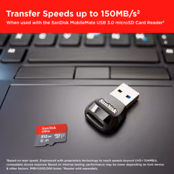 SanDisk 512GB Ultra microSDXC card + SD adapter, Memory card Full HD, up to For smartphones and Tablets, with A1 App Performance, UHS-I, Class 10, U1