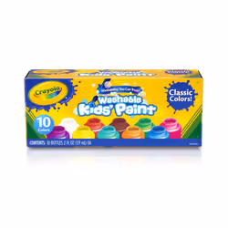 CRAYOLA Washable Paints - Assorted Colours (Pack of 10) | Perfect for Any Arts & Crafts Easily Washable | Ideal for Kids Aged ...