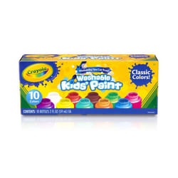 CRAYOLA Washable Paints - Assorted Colours (Pack of 10) | Perfect for Any Arts & Crafts Easily Washable | Ideal for Kids Aged 3+ (Packaging may vary)