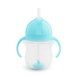 Munchkin Click Lock Tip & Sip Straw Baby Toddler Sippy Cups with Straw | Dishwasher Safe | Baby Cup Weighted Straw | Baby Bottles -7oz/207 ml | Blue