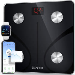 RENPHO for Body Weight, Smart Weighing Body Weight with App, Bluetooth for Fitness Tracking, High Accuracy Body Composition Monitor (ST/ST:LB/LB/KG)