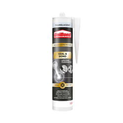 UniBond Seal & Bond Multi-Purpose Sealant, Mould-Resistant Waterproof Sealant, Suitable for Use as Bathroom Sealant, Translucent, 1 x 291g Cartridge