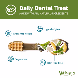 WHIMZEES By Wellness Variety Box Dental, Mixed Shapes, Size L, 14 Pieces, Natural Free Dog Chews, Dog Dental Sticks for Large Breeds, No Added Sugar
