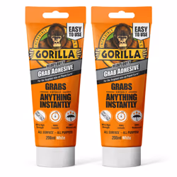 Gorilla Heavy Duty White Grab Adhesive, 200ml Tube (2 Pack) â All-Purpose, Ultra-High Strength & Instantly | 100% Waterproo ...