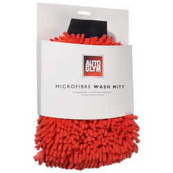 Autoglym Microfibre Noodle Wash Mitt - Mircrofibre Cleaning Mitt Specially Designed For a Quick, on Car Paintwork and Glass , 20.30 x 2.00 cms, Red