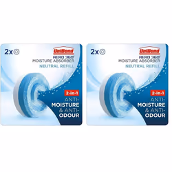 UniBond AERO Moisture Absorber Neutral Refill Tab, ultra-absorbent and odour-neutralising, for AERO Dehumidifier, Twin Pack ( ...