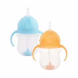 Munchkin Click Lock Tip & Sip Straw Cup Set | Baby Toddler Sippy Cups with Cup| Baby Cup Weighted Baby Bottles -7oz/207 ml | ...