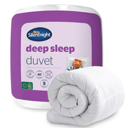 Silentnight Deep Sleep Duvet 10.5 Tog - All Year Round Soft Fluffy Comfortable Duvet - Hypoallergenic Machine Washable - Single, White, 444729GE