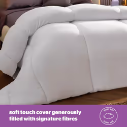Silentnight Deep Sleep Duvet 10.5 Tog - All Year Round Soft Fluffy Comfortable Duvet - Hypoallergenic Machine Washable - Single, White, 444729GE