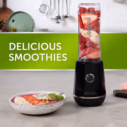 Breville Blend Active Personal Blender & Smoothie Maker | 350W | 1 Portable Blend Active Bottle (600ml) | Leak Proof Lid | Black & Gold [VBL251]