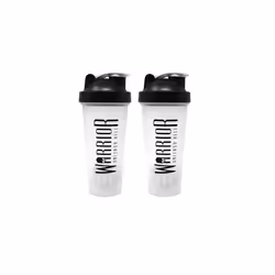 Warrior Protein Shaker Bottle, Includes Wire Mixball Blender â 600ml â Perfect for Mixing Powdered Clear, BPA Free, Dishw ...