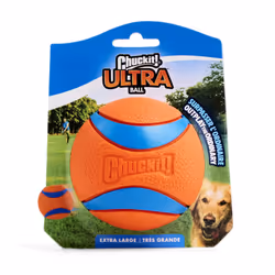 ChuckIt! Ultra Ball Dog Toy Ball Durable Rubber Dog Ball High Bounce Floating Chuck It Launcher Compatible Toy Balls For Dogs, 1 Pack, X-Large