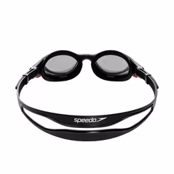 Speedo Unisex Biofuse 2.0 Swimming Goggles, Patented Easy Adjustment, Anti-Fog, Anti-Leak, Enhanced Fit, Comfort, Black/White/Smoke, One Size