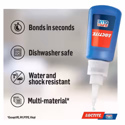 Loctite Super 20g, All Purpose Liquid Adhesive for Repairs, Super Strong Clear for Various Materials, Superglue for Precise Repairs, 1 x 20g