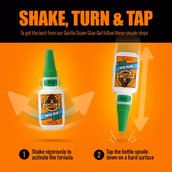 Gorilla Super Glue Gel, 15g â All Purpose, Fast Setting, No-Run Formula with Anti-Clog Cap | Ideal for Metal, Ceramics, Leather & More