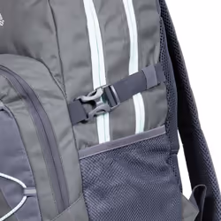 Trespass Albus Backpack Perfect Rucksack for School, Hiking, Camping or Work, Dark Khaki Green With Pale Green Zips, 30 Litre