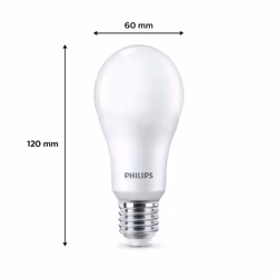 Philips LED Frosted A67 Light Bulb 3 Pack [Warm White 2700K - E27 Edison Screw] 100W, Non Dimmable. for Home Indoor Lighting