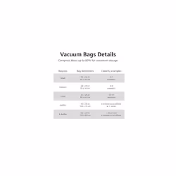 Amazon Basics Vacuum Compression Zipper Storage Bags with Airtight Valve and Hand Pump, Medium, 5-Pack, Clear