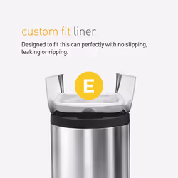 simplehuman CW0255 code E Custom Fit Bin Liner Bulk Pack, White Plastic (3 Pack of 20, Total 60 Liners)